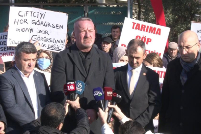 Bursa'da köylülerden çöplük eylemi