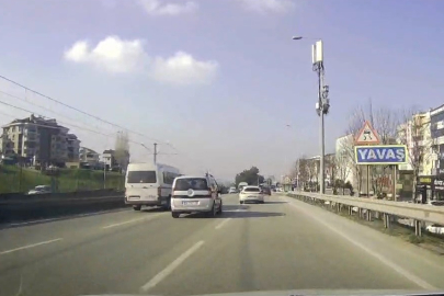 Bursa'da trafikte makas atarak ilerledi