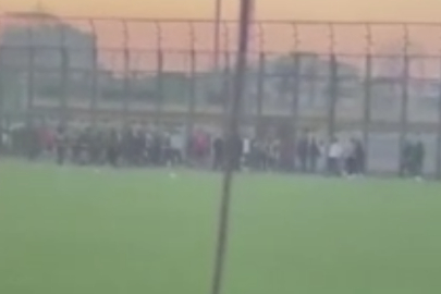 Bursa'da yeşil saha boks ringine döndü