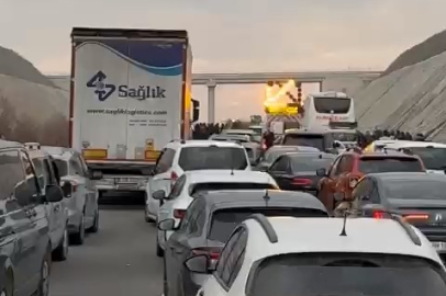 Feci kaza: Bursa İzmir otobanı trafiğe kapandı