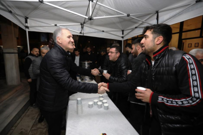 İnegöl'de Miraç Kandili’nde gönülleri ısıtıan süt ikramı