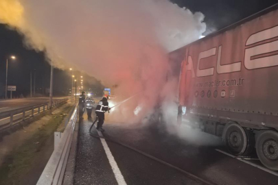 Bursa’da kaza yapan TIR alev aldı: 1 ölü, 1 yaralı