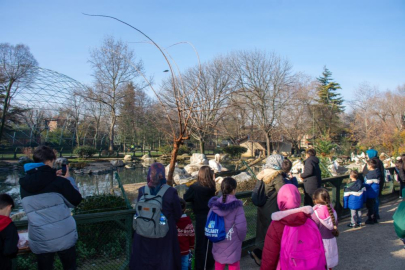 Genç sporcular hayvanat bahçesine hayran kaldı