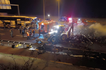 TAG Otoyolu'nda zincirleme kaza: 1 ölü, 19 yaralı