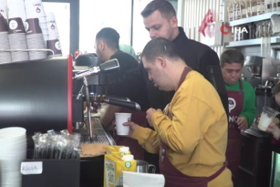 Başkan Aydın özel bireylerle kahve hazırladı