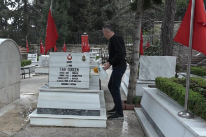 Bursa'da bayram öncesi, şehitlikte hüzün