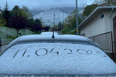 Bursa'da nisan ayında kar sürprizi