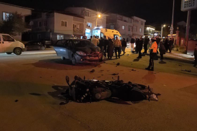 Bursa'da feci kaza: Motosiklet sürücüsü ağır yaralandı