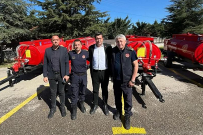 Bursa'da köylere yangın söndürme tankeri dağıtıldı