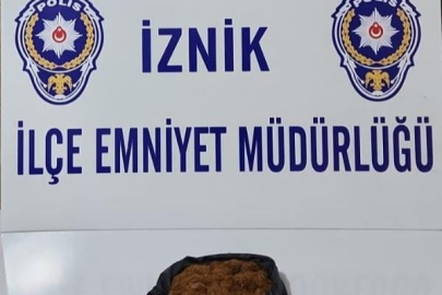 İznik'te polis ekiplerinin durdurduğu araçtan uyuşturucu çıktı