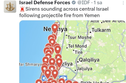 Yemen’den İsrail’e füze saldırısı yapıldı