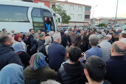 Gemlikli hacı adayları kutsal topraklara dualarla uğurlandı