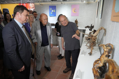 Bursa'da 14 yıl boyunca dağdan topladığı eserlerle sergi açtı