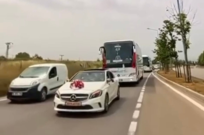 Bursa sokaklarında düğün konvoyu alarmı: Kuralları unuttular
