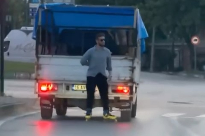 Bursa'da tehlikeli yolculuk: O anlar kamerada