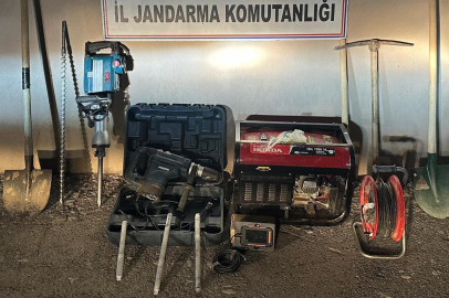 Ormanlık alanda kaçak kazıya suçüstü