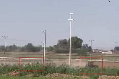 Trafik polisi tarlada traktör kovaladı