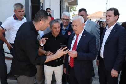 Başkan Mustafa Bozbey, yangında zarar gören bölgeleri ziyaret etti