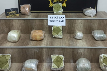Siverek'te 32 kilo esrar ele geçirildi