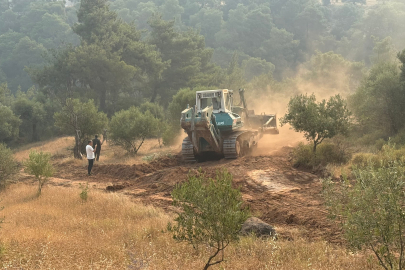 Manisa'da orman yangınına müdahale sürüyor