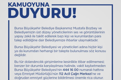 Büyükşehir'den yapay zekâ ile dolandırıcılık uyarısı