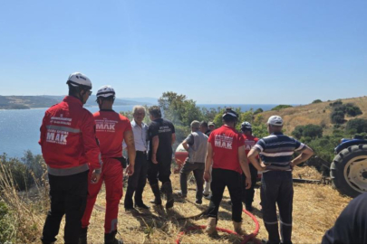 Bursa'da yangına zamanında müdahale buğday tarlasını kurtardı
