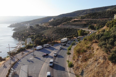 Gemlik-Kumla karayolunda yoğun trafik