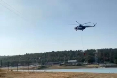 Bursa'da yangına müdahale eden jandarma pilotundan büyük ustalık