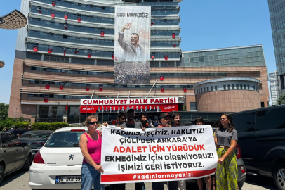 CHP binası önünde eylem: İşimizi geri istiyoruz