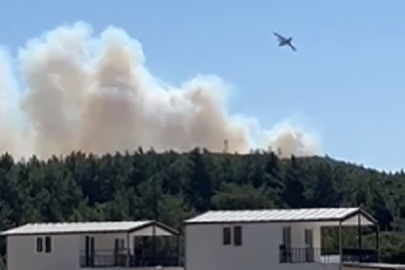 Urla'da makilik alanda korkutan yangın