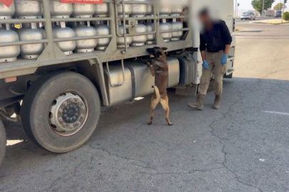Piknik tüpü içinde eroin nakliyatı