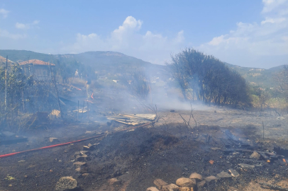 Erdek’te arazi yangını kısa sürede söndürüldü