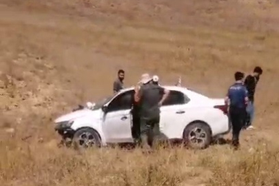 Otomobil tarlaya uçtu, 1 yaralı