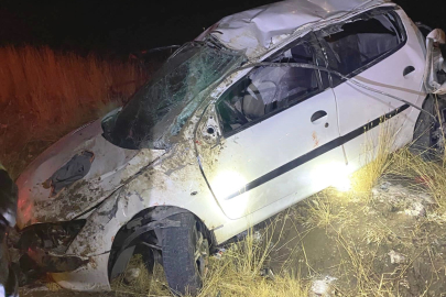 Kütahya'da takla atan otomobilde 3 kişi yaralandı