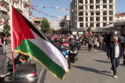 Motorculardan Gazze'ye destek konvoyu