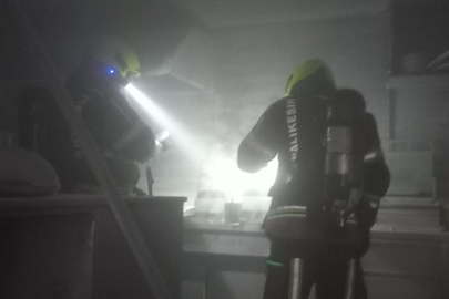 Balıkesir’de fritöz yangını paniğe neden oldu