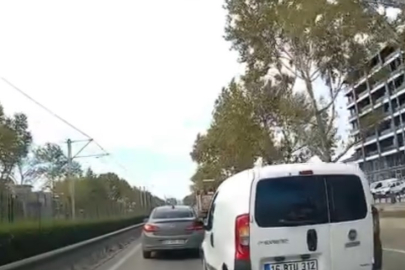 Bursa’da makas atan ticari araç sürücüsü faciadan kıl payı kurtuldu