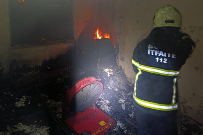 Evde çıkan yangında 1 kişi dumandan etkilendi