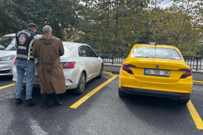 Başakşehir'de sürücüyü tehdit eden taksici yakalandı