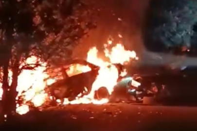 Nilüfer’de feci kaza: Alevler ormana sıçradı, sürücü kaçtı