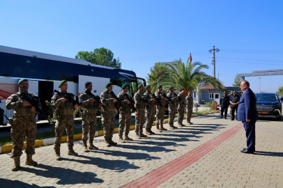 Suriye görevine giden özel harekatçılar Aydın’dan dualarla yola çıktı