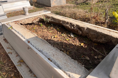 Mezar taşlarını çalıp bahçesine döşedi! Şüpheli gözaltında