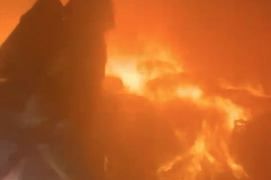 Bursa'da kuruyemiş fabrikasında korkutan yangın