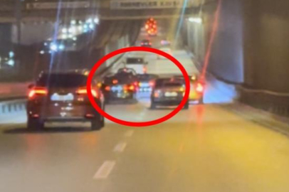 Bursa'da trafikte makas atan araçlar kamerada