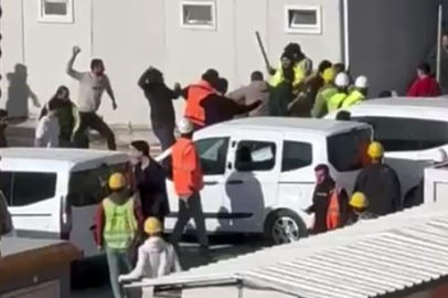 İnşaat işçileri arasında taşlı sopalı kavga