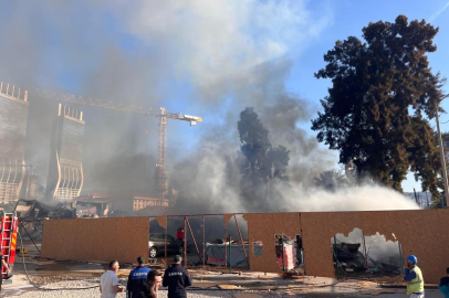 Şantiyede korkunç yangın