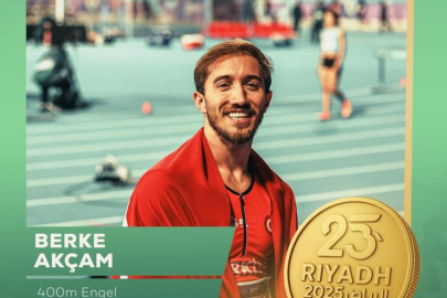 Atletizmde Berke Akçam'dan altın madalya