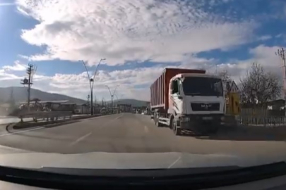 Bursa'da ters şeritte dehşet anları