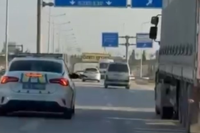 Bursa'da tehlike saçan TIR şoförünü silahla durdurdular