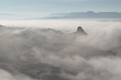Kapadokya'ya sis çöktü